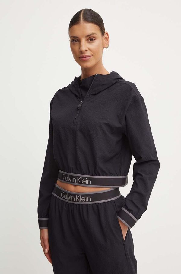 Calvin Klein Performance Dukserica za trening Calvin Klein Performance boja: crna, s kapuljačom, s tiskom, 00GWF4J403