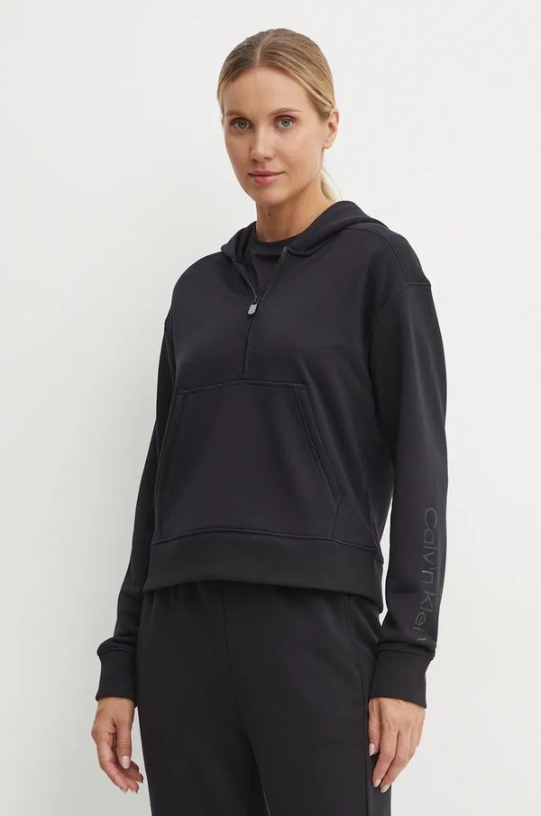 Calvin Klein Performance Dukserica za trening Calvin Klein Performance boja: crna, s kapuljačom, s tiskom, 00GWF4W303