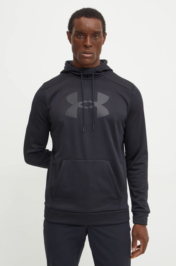 Under Armour Dukserica za trening Under Armour boja: crna, s kapuljačom, s tiskom