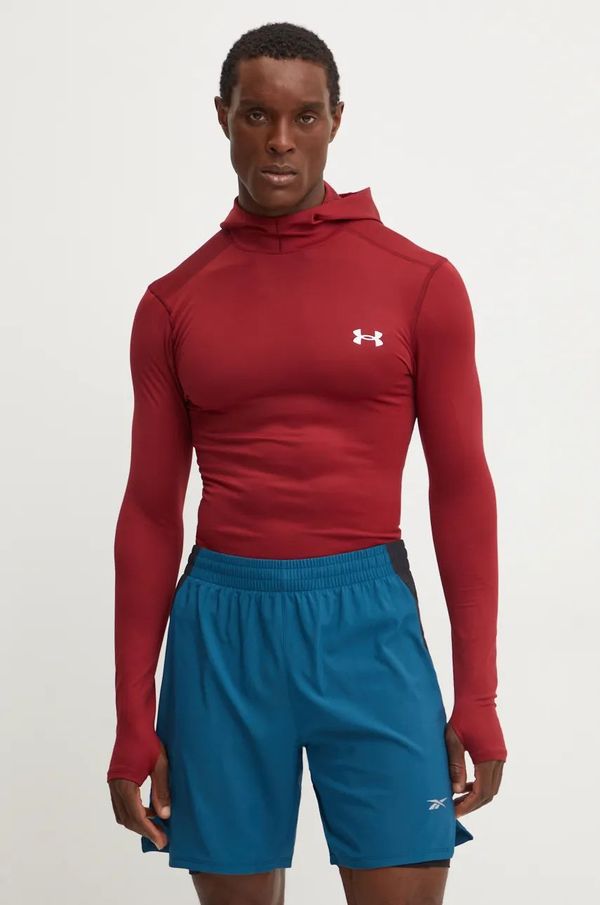 Under Armour Dukserica za trening Under Armour ColdGear Elite boja: bordo, s kapuljačom, bez uzorka, 1386944