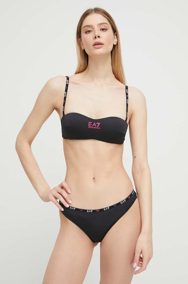 EA7 Emporio Armani Dvodijelni kupaći kostim EA7 Emporio Armani boja: crna, čvrste košarice