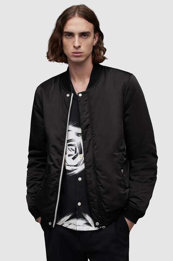 AllSaints Dvostrana bomber jakna AllSaints Eris za muškarce, boja: crna, za prijelazno razdoblje