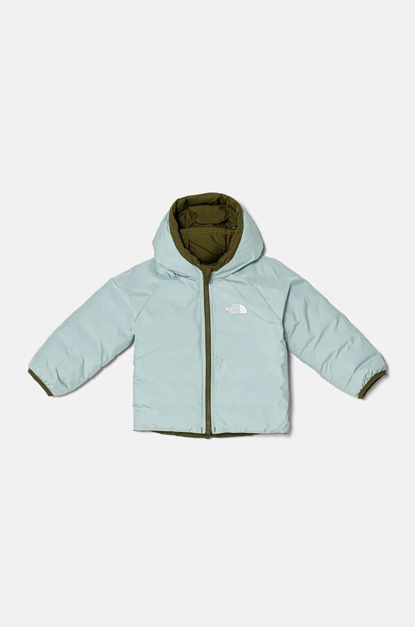The North Face Dvostrana dječja jakna The North Face BABREVERSIBLE PERRITO HOODED JACKET boja: zelena, NF0A88W3PIB1