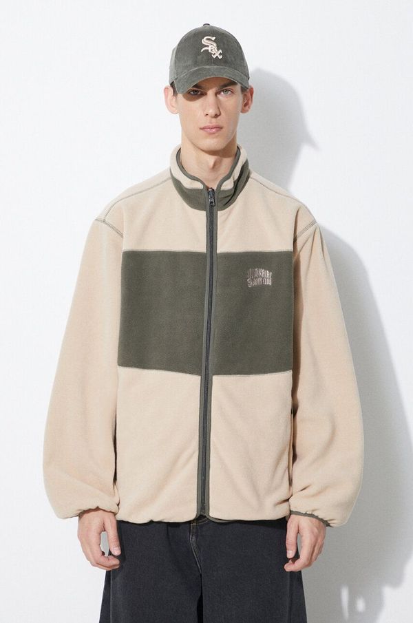 Billionaire Boys Club Dvostrana dukserica Billionaire Boys Club Pull Out Shell za muškarce, boja: bež, s uzorkom, B24106