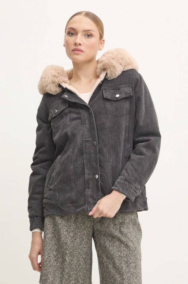 Answear Lab Dvostrana jakna Answear Lab za žene, boja: crna, za zimu, oversize