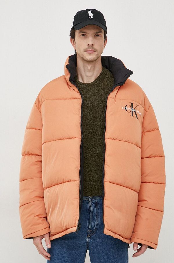 Calvin Klein Jeans Dvostrana jakna Calvin Klein Jeans za muškarce, boja: crna, za zimu, oversize