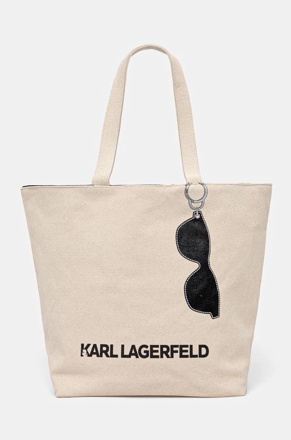 Karl Lagerfeld Dvostrana torba Karl Lagerfeld boja: bež, A1W50020