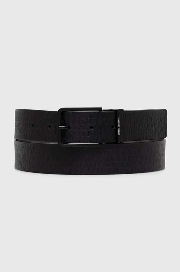Armani Exchange Dvostrani kožni remen Armani Exchange za muškarce, boja: crna, 951325 2F800