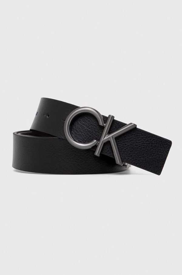 Calvin Klein Dvostrani kožni remen Calvin Klein za muškarce, boja: crna