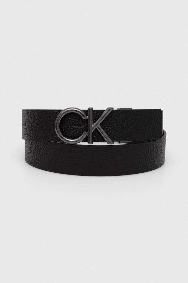 Calvin Klein Dvostrani kožni remen Calvin Klein za muškarce, boja: crna