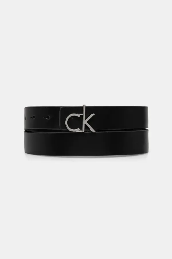 Calvin Klein Dvostrani kožni remen Calvin Klein za žene, boja: crna, K60K612934