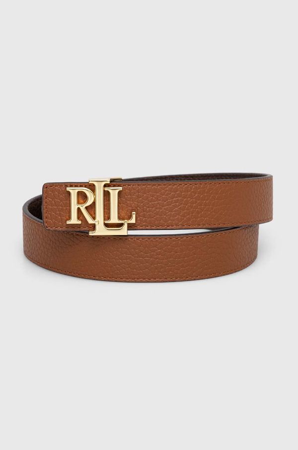 Lauren Ralph Lauren Dvostrani kožni remen Lauren Ralph Lauren za žene, boja: smeđa, 412912039
