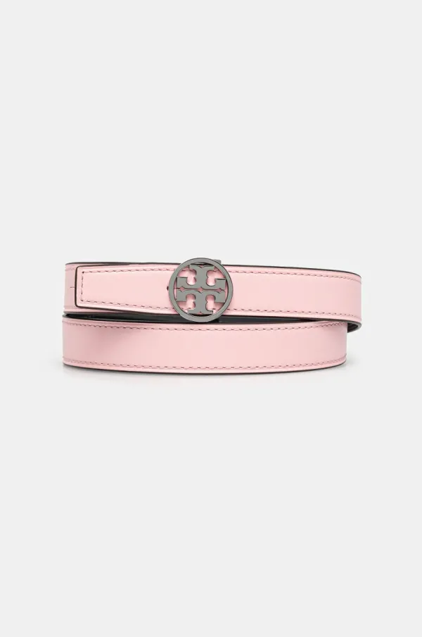 Tory Burch Dvostrani kožni remen Tory Burch Miller Smooth Reversible za žene, boja: ružičasta, 159072-650