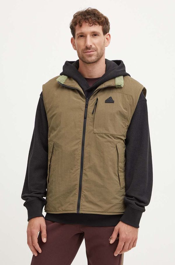 adidas Dvostrani prsluk adidas City Escape za muškarce, boja: zelena, za prijelazno razdoblje, IZ4659