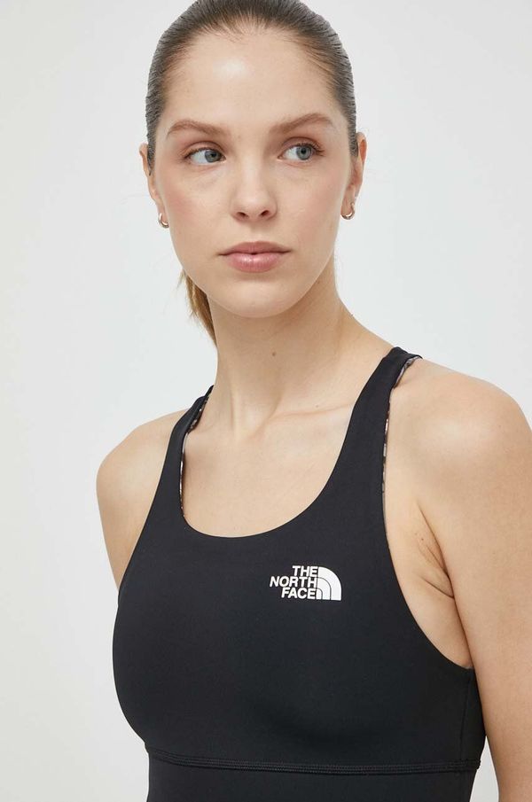 The North Face Dvostrani sportski grudnjak The North Face Flex boja: crna, s uzorkom, NF0A886QWJI1