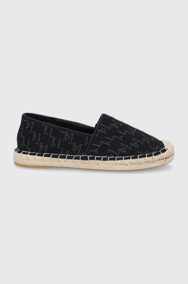 Karl Lagerfeld Espadrile Karl Lagerfeld Kamini boja: crna