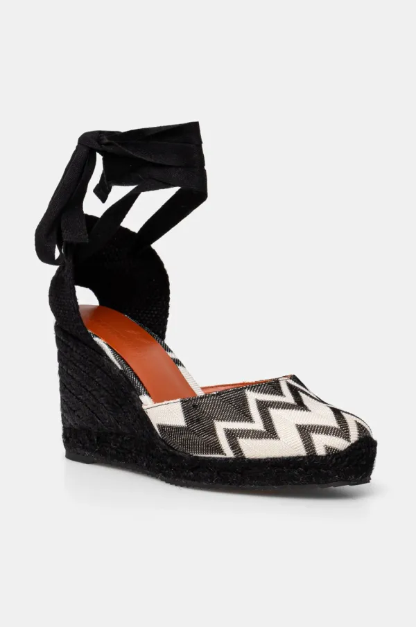 Missoni Espadrile Missoni Eva 80 boja: crna, klin peta, MWB008_022