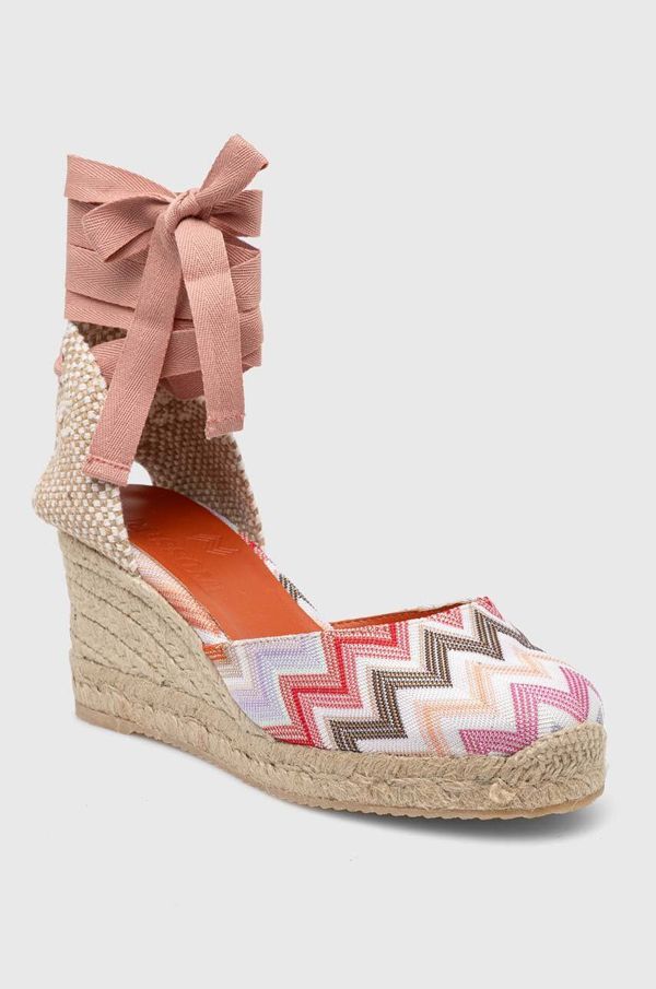 Missoni Espadrile Missoni Eva 86 boja: ružičasta, klin peta, M25_002