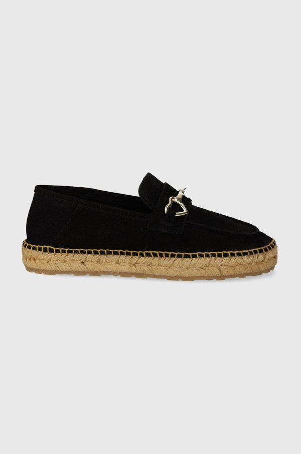 Love Moschino Espadrile od brušene kože Love Moschino boja: crna, JA10592G0IIG0000