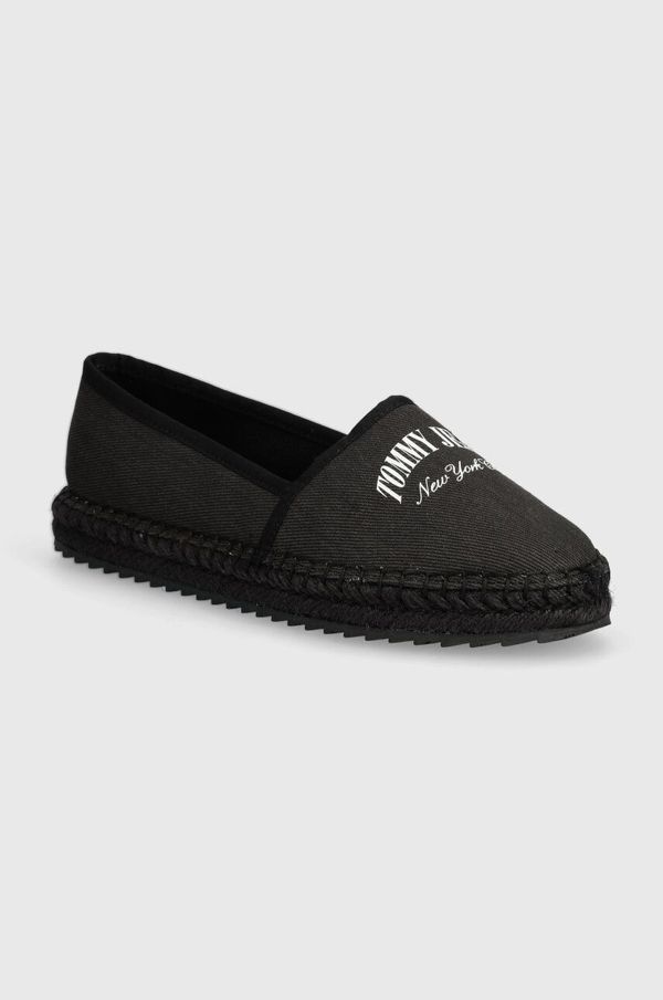 Tommy Jeans Espadrile Tommy Jeans TJW VARSITY ESPADRILLE boja: crna, EN0EN02470