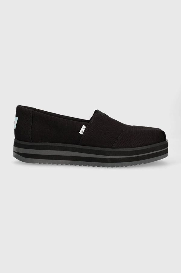 Toms Espadrile Toms Alpargata Midform boja: crna, s platformom, 10019466