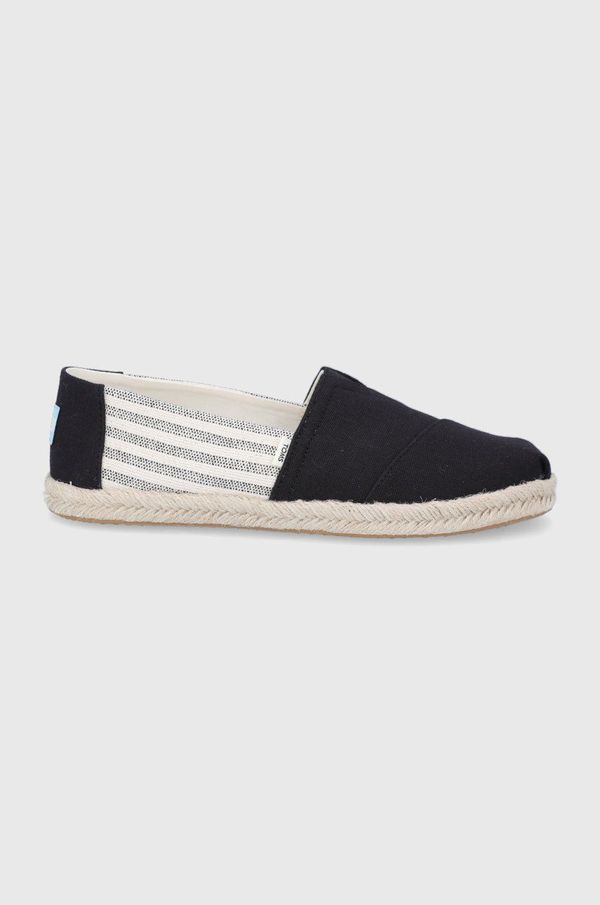 Toms Espadrile Toms University Stripes boja: crna