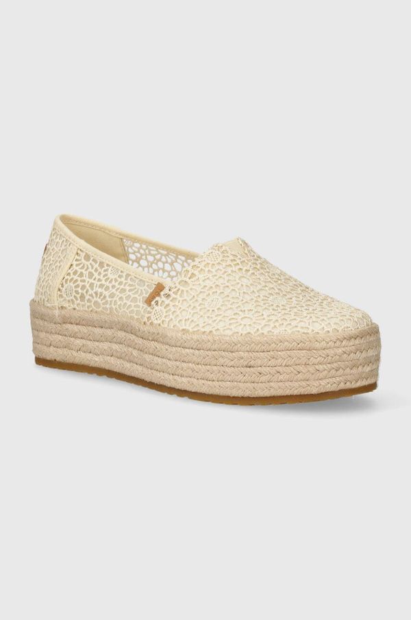 Toms Espadrile Toms Valencia boja: bež, s platformom, 10020691