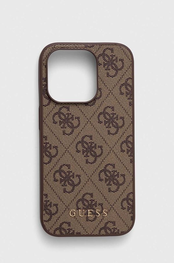 Guess Etui za telefon Guess iPhone 15 Pro 6.1 boja: smeđa