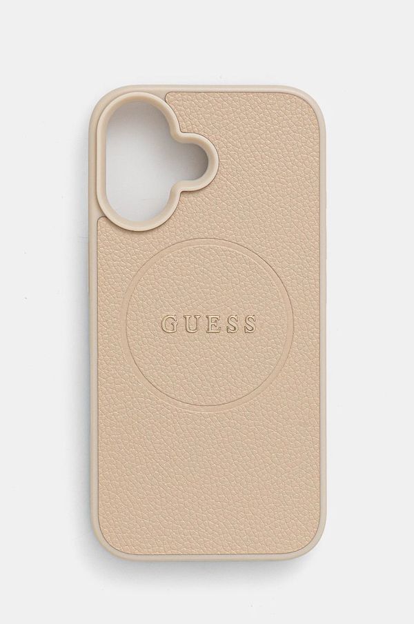 Guess Etui za telefon Guess iPhone 16 6.1 boja: bež, GUHMP16SPGHSMME