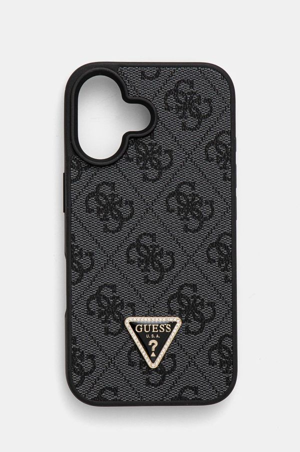 Guess Etui za telefon Guess iPhone 16 6.1 boja: crna, GUHCP16SP4TDPK
