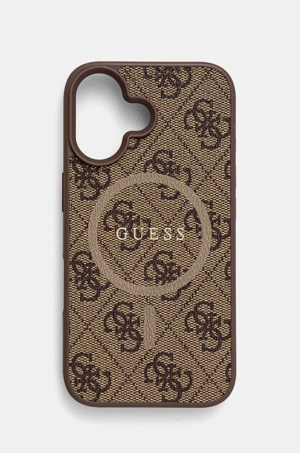 Guess Etui za telefon Guess iPhone 16 6.1 boja: smeđa, GUHMP16SG4GFRW