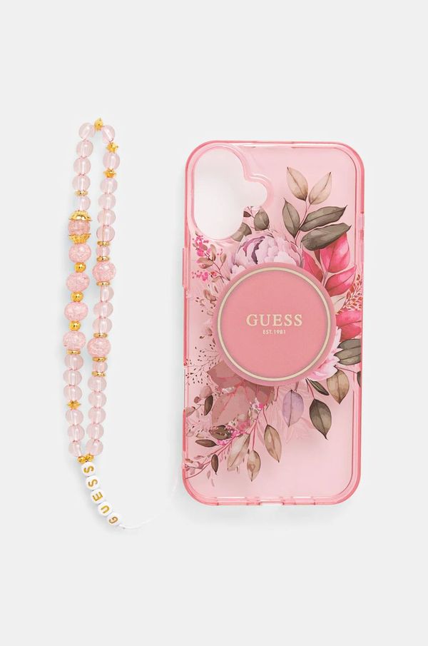 Guess Etui za telefon Guess iPhone 16 Plus 6.7 boja: ružičasta, GUHMP16MHFWBRCESP