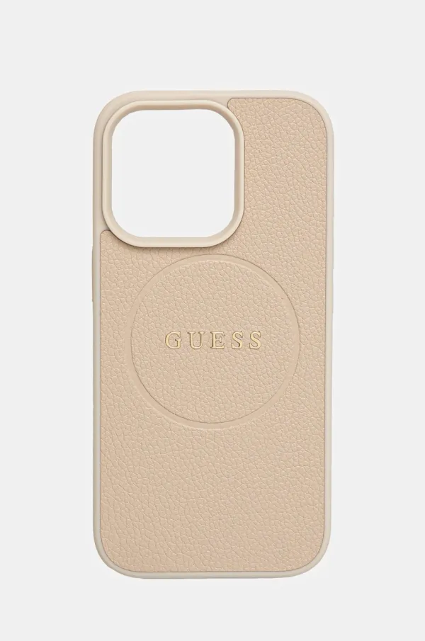Guess Etui za telefon Guess iPhone 16 Pro 6.3 boja: bež, GUHMP16LPGHSMME