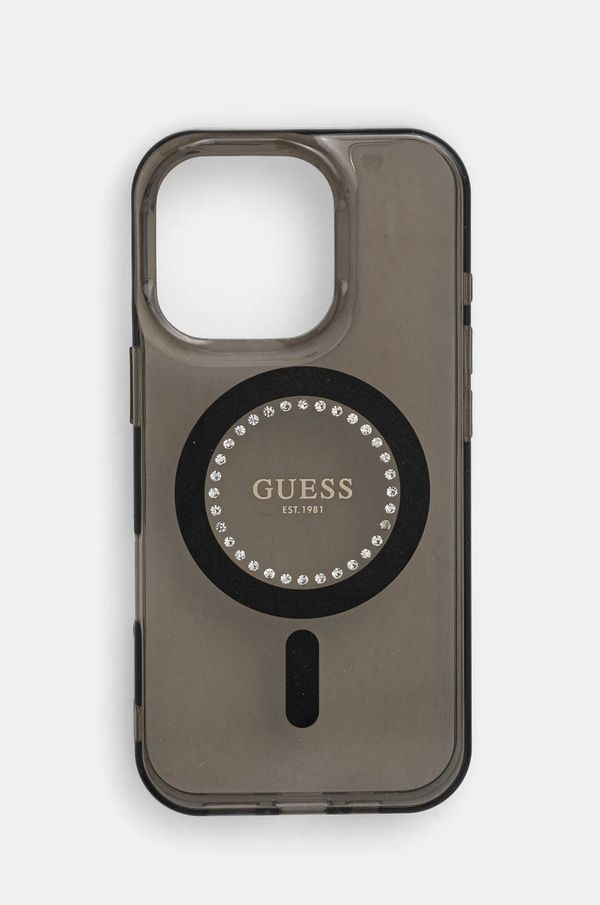 Guess Etui za telefon Guess iPhone 16 Pro 6.3 boja: crna, GUHMP16LPFTDTEK