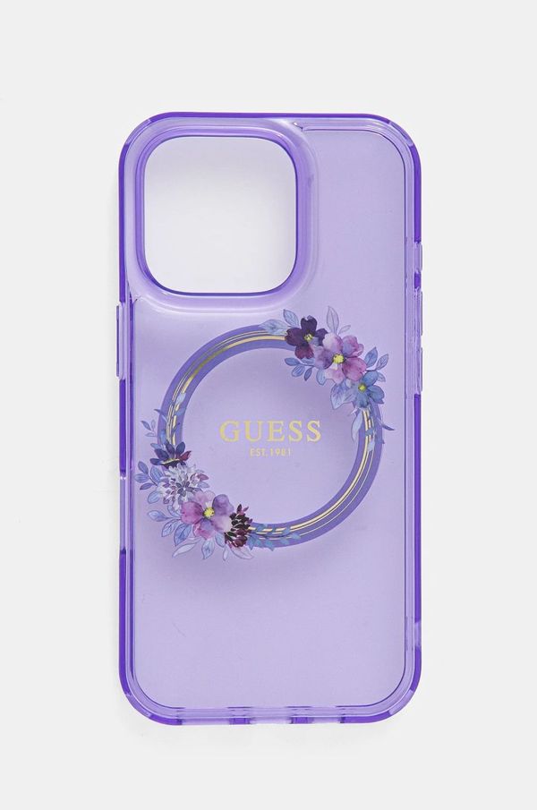 Guess Etui za telefon Guess iPhone 16 Pro 6.3 boja: ljubičasta, GUHMP16LHFWFCU