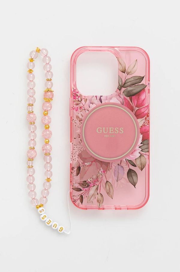 Guess Etui za telefon Guess iPhone 16 Pro 6.3 boja: ružičasta, GUHMP16LHFWBRCESP