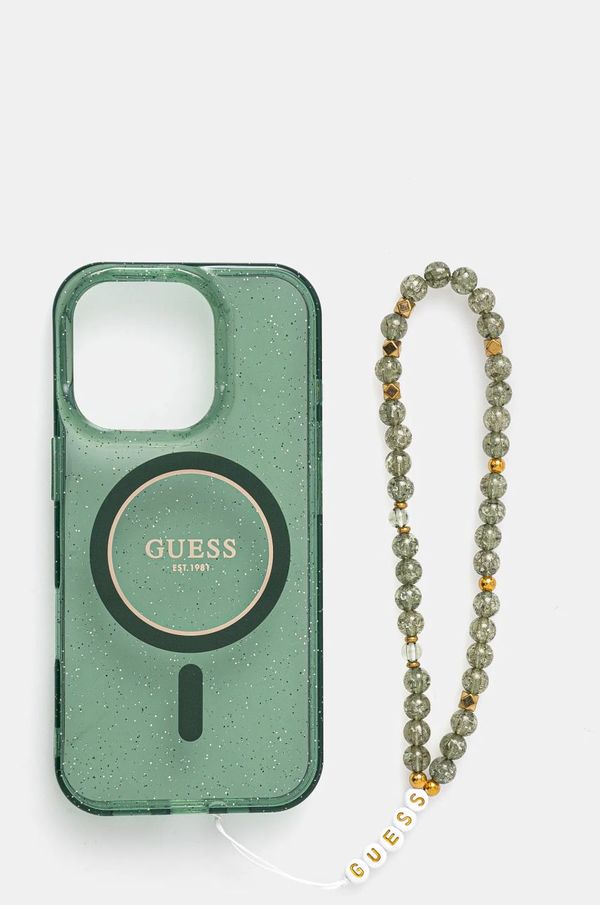 Guess Etui za telefon Guess iPhone 16 Pro 6.3 boja: zelena, GUHMP16LHGCRELSA