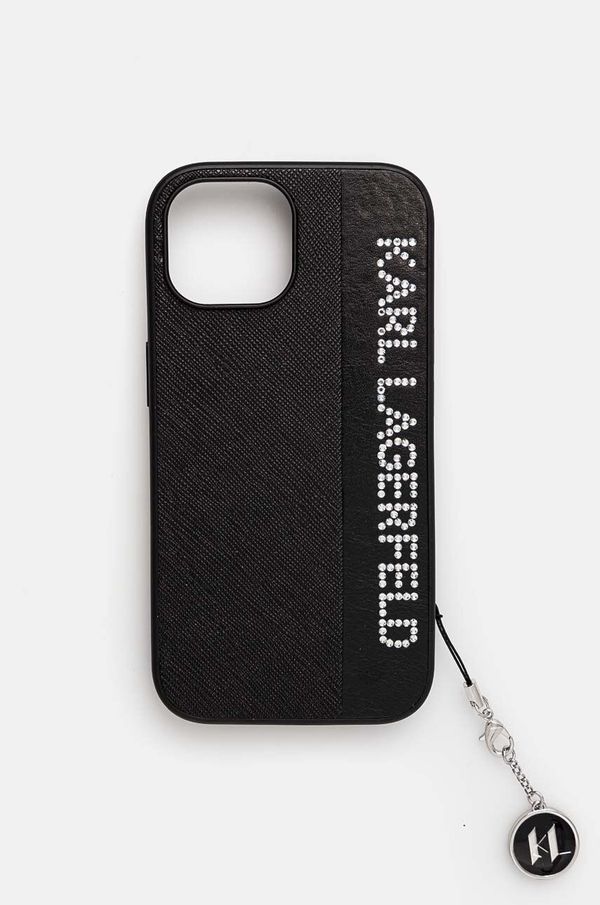 Karl Lagerfeld Etui za telefon Karl Lagerfeld iPhone 15 / 14 / 13 6.1 boja: crna, KLHCP15SPSAKDGCK