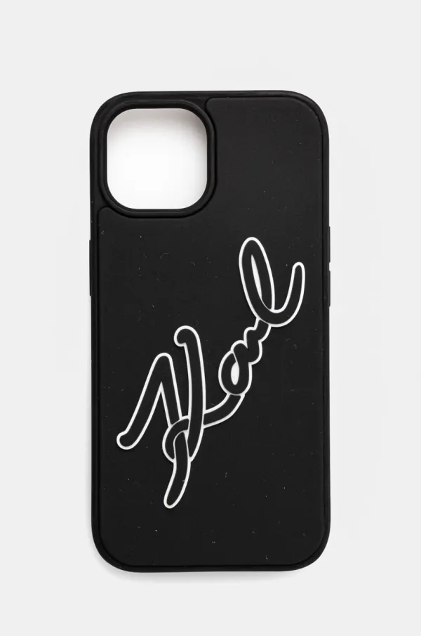 Karl Lagerfeld Etui za telefon Karl Lagerfeld iPhone 15 6.1 boja: crna, KLHCP15S3DRKSDLK