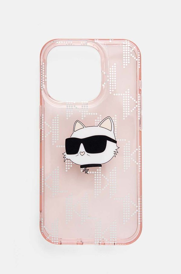 Karl Lagerfeld Etui za telefon Karl Lagerfeld iPhone 15 Pro 6.1 boja: ružičasta, KLHCP15LHKLPCHP