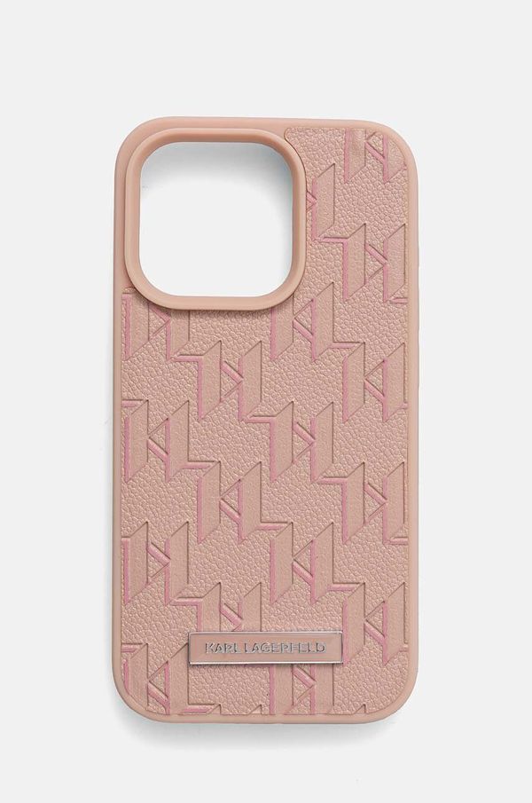 Karl Lagerfeld Etui za telefon Karl Lagerfeld iPhone 15 Pro 6.1 boja: ružičasta, KLHMP15LPKHPORPP