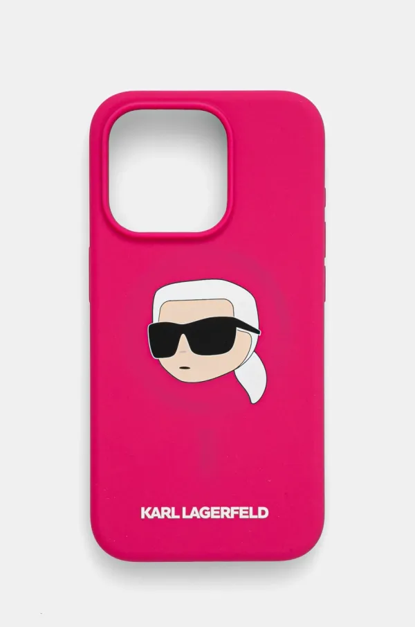 Karl Lagerfeld Etui za telefon Karl Lagerfeld iPhone 15 Pro 6.1 boja: ružičasta, KLHMP15LSKHPPLF