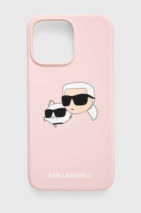 Karl Lagerfeld Etui za telefon Karl Lagerfeld iPhone 15 Pro Max 6.7 boja: ružičasta, KLHMP15XSKCHPPLP