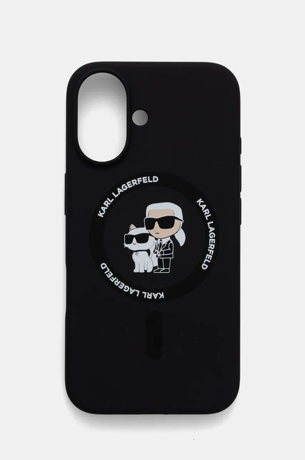 Karl Lagerfeld Etui za telefon Karl Lagerfeld iPhone 16 6.1 boja: crna, KLHMP16SSCMKCRHK