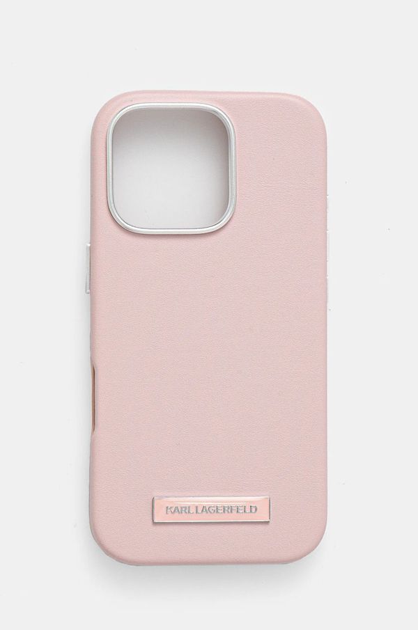 Karl Lagerfeld Etui za telefon Karl Lagerfeld iPhone 16 Pro 6.3 boja: ružičasta, KLHMP16LPGMSRPP
