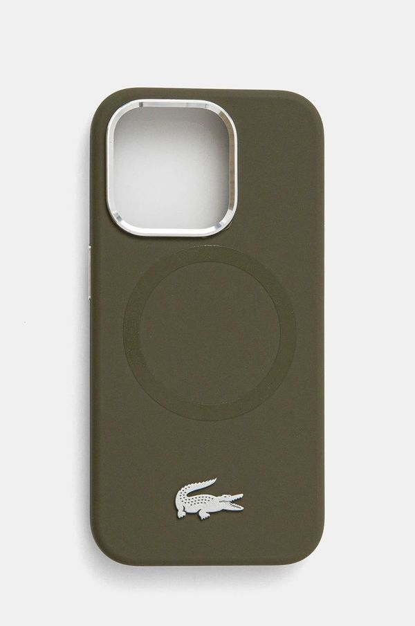 Lacoste Etui za telefon Lacoste iPhone 15 Pro 6.1 boja: zelena, LCHMP15LSMAB