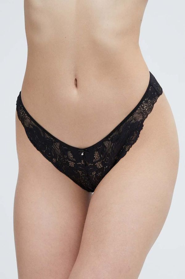 women'secret Gaćice women'secret FEMININE LACE boja: crna, od čipke, 8327294