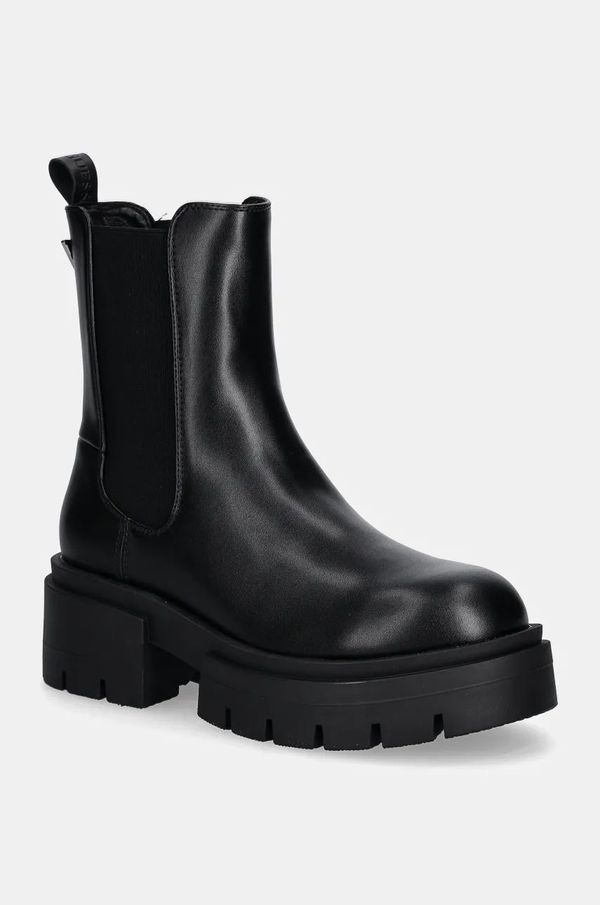 Guess Gležnjače Guess CHARLOTTE za žene, boja: crna, s platformom, FLFCHT ELE10