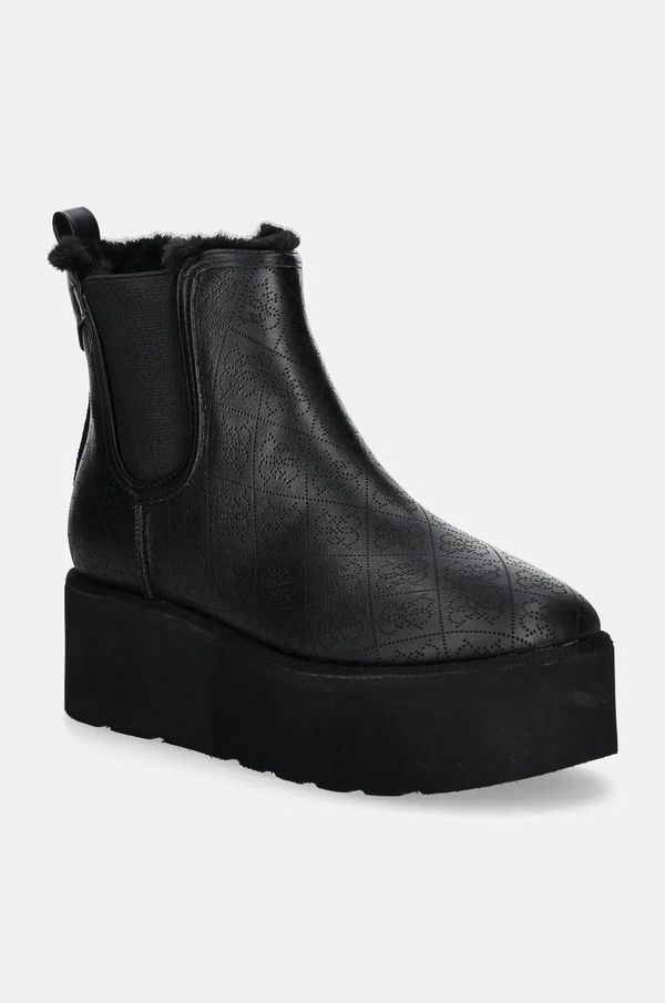 Guess Gležnjače Guess JILAINE boja: crna, s platformom, sa srednje toplom podstavom, FLFJIL FAL10