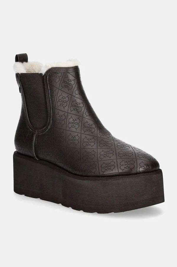 Guess Gležnjače Guess JILAINE boja: smeđa, s platformom, sa srednje toplom podstavom, FLFJIL FAL10